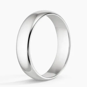 Comfort Fit 5mm Wedding Ring in Platinum