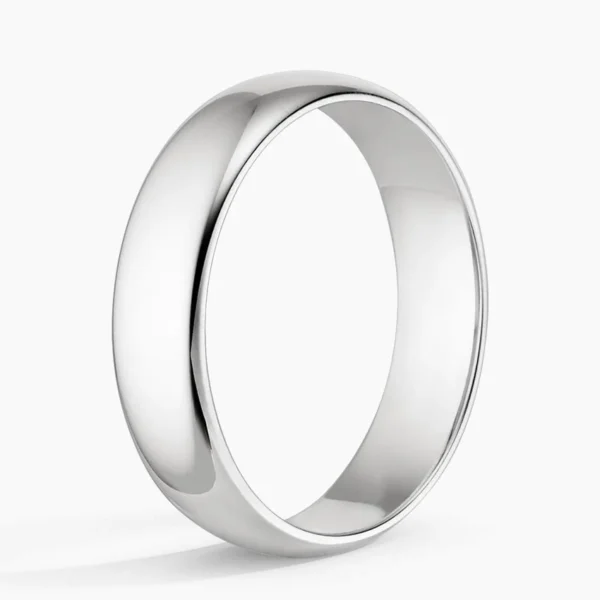 Comfort Fit 5mm Wedding Ring in Platinum