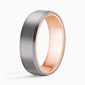 Endeavor 6.5mm Wedding Ring in Tantalum and 14K Rose Gold