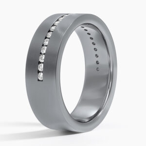 Paxton Diamond 7mm Wedding Ring in Tantalum