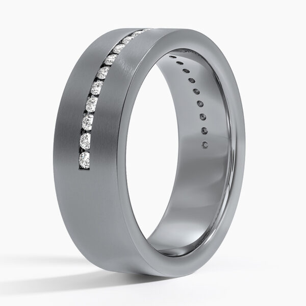 Paxton Diamond 7mm Wedding Ring in Tantalum