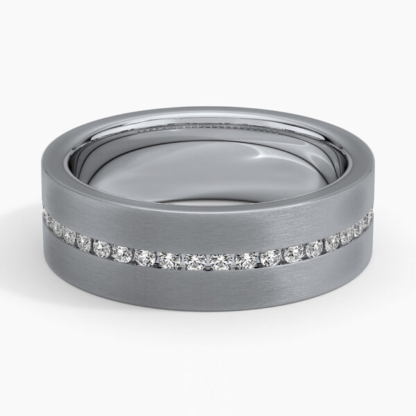Paxton Diamond 7mm Wedding Ring in Tantalum – Image 2