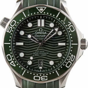 Pre-owned Omega Seamaster Diver 300M Green Wave Dial