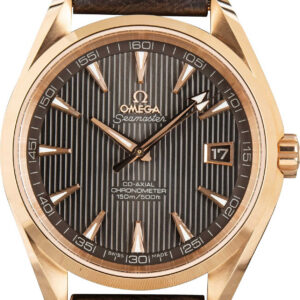 Omega Seamaster Aqua Terra 150M Red Gold on Leather Strap