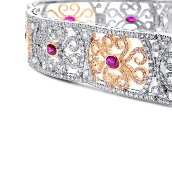 Extraordinary Ruby & Pink Diamond Bracelet – Image 2