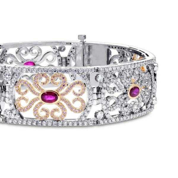 Extraordinary Ruby & Pink Diamond Bracelet – Image 3