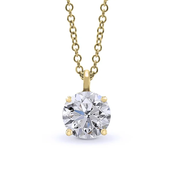 Round Solitaire Diamond Pendant