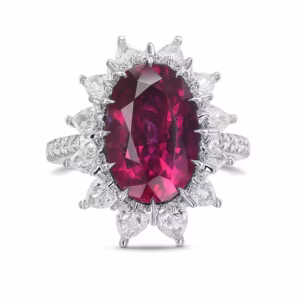 Extraordinary Oval Ruby and Diamond