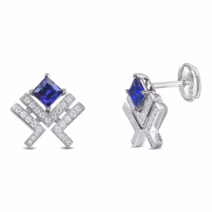 Sapphire Pave Earrings