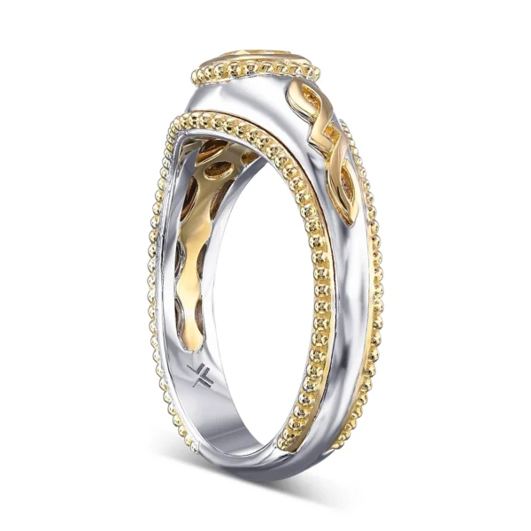 Fancy Yellow Cushion Diamond – Image 3