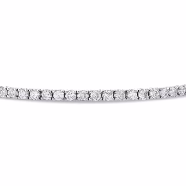Colorless Round Brilliant Diamond Tennis Bracelet – Image 3