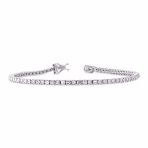 Colorless Round Brilliant Diamond Tennis Bracelet