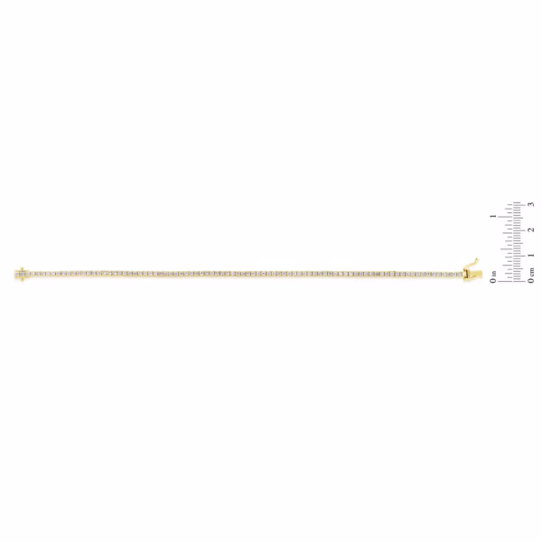 Colorless Round Brilliant Diamond Tennis Bracelet – Image 2