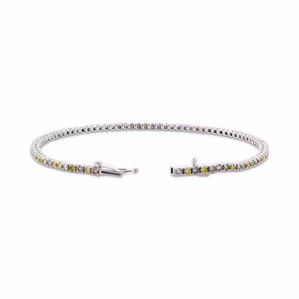 Multicolored Diamond Tennis Bracelet – Image 2