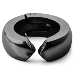 Floyd | Black Stainless Steel Clip-on Hoop Earring