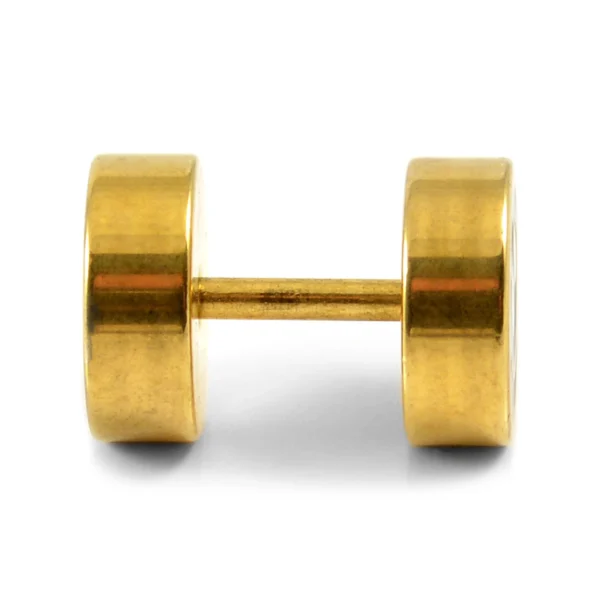 Sentio | 8 mm Gold-Tone Surgical Steel Smiley Stud Earring - Image 3