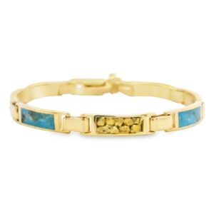 Turquoise Gold Nugget Bracelet