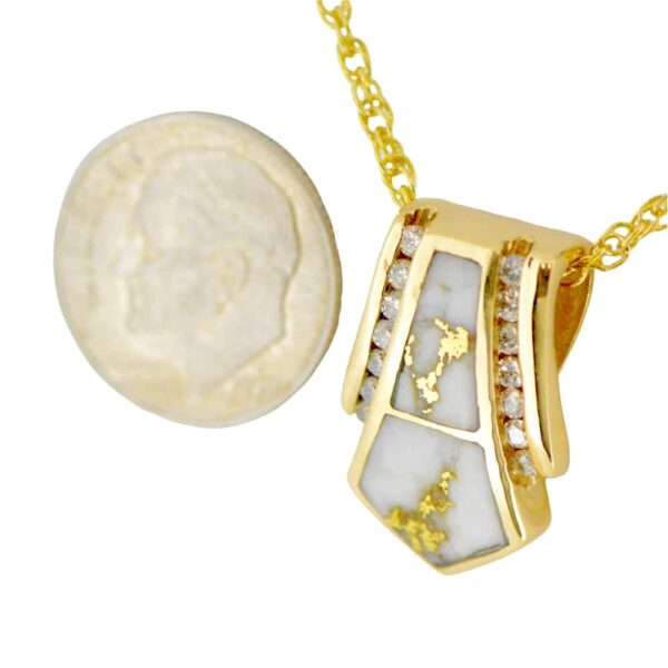 Gold Quartz Pendant – Image 2