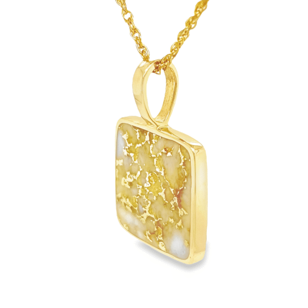 Gold Quartz 14k Square – Image 2