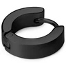 Matte Silver-tone Stainless Steel Hoop Earring