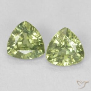 0.68ct Natural Earth Green Sapphire Gems